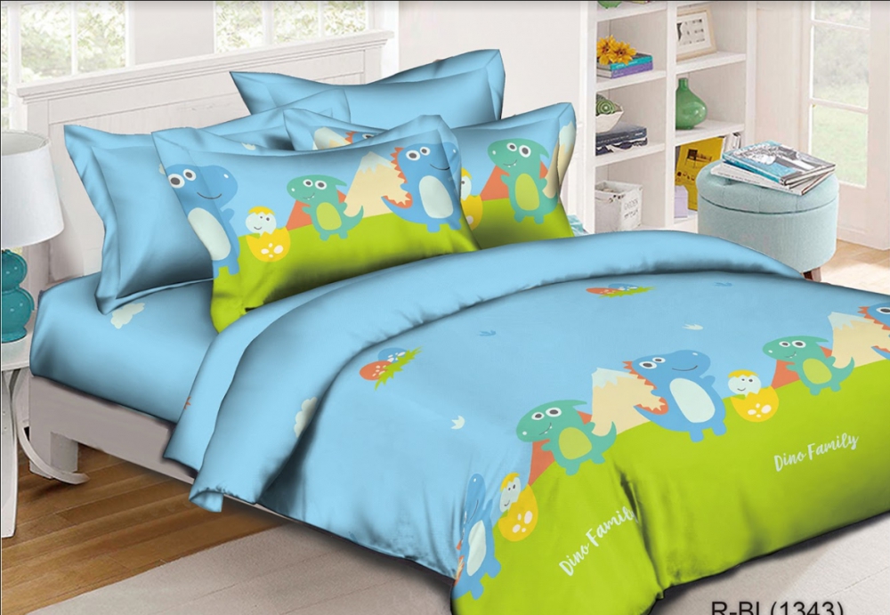 Постільна білизна Динопарк, ранфорс (Підлітковий)