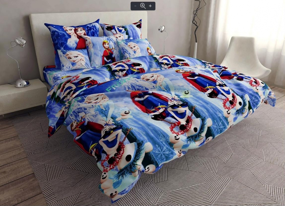 Постільна білизна Різдво з Олафом, бязь (Полут. на рез.)