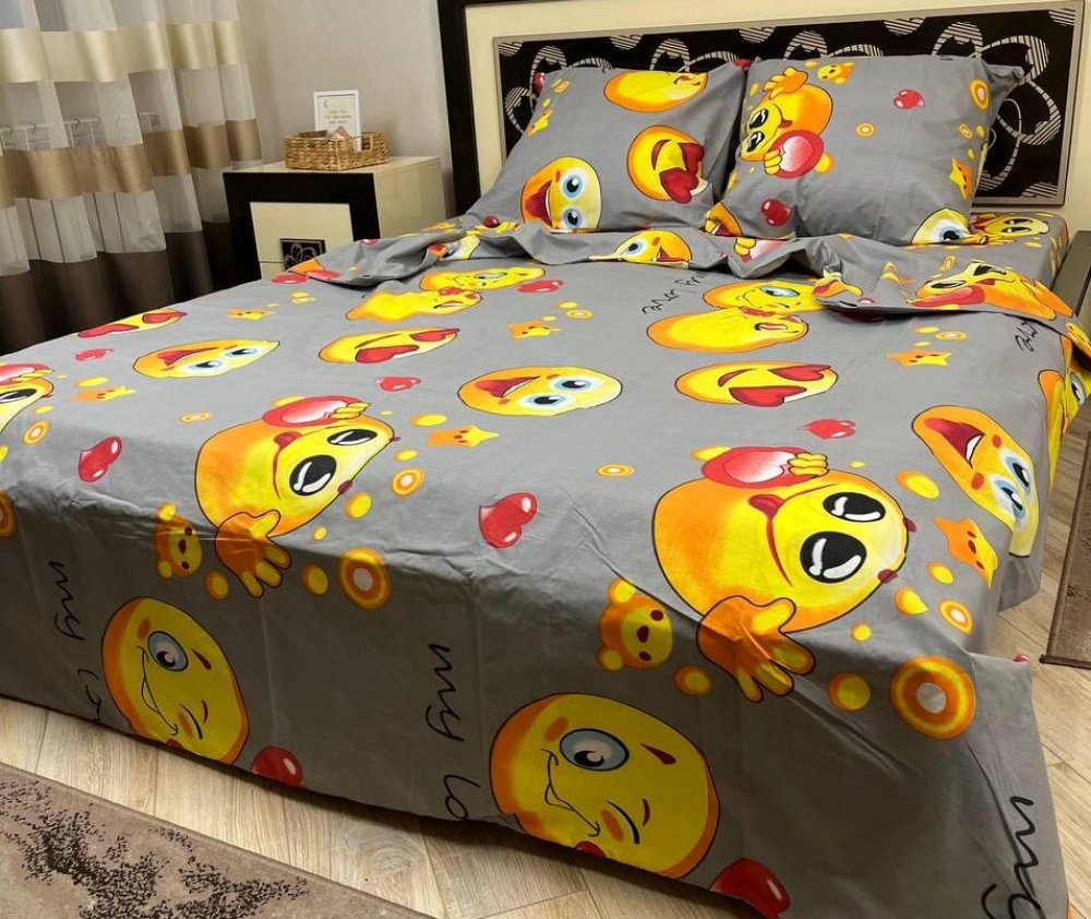 Постільна білизна Емодзі, бязь (Євро) - Image 4