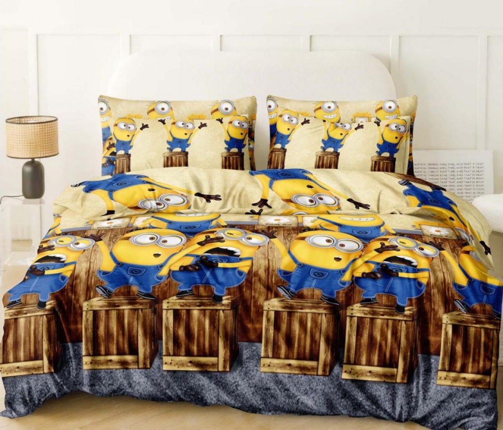 Постільна білизна Міньйони, бязь (Двоспальний)